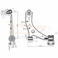 Set of 8 Front Lower Control Arms Tie Rod Ends Sway Bar Links for Mazda 3 & 5