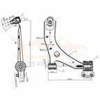 Set of 8 Front Lower Control Arms Tie Rod Ends Sway Bar Links for Mazda 3 & 5