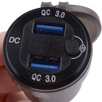 QC3.0 Dual USB ON-Off Charger Hella DIN Adapter for BMW ( Specified)