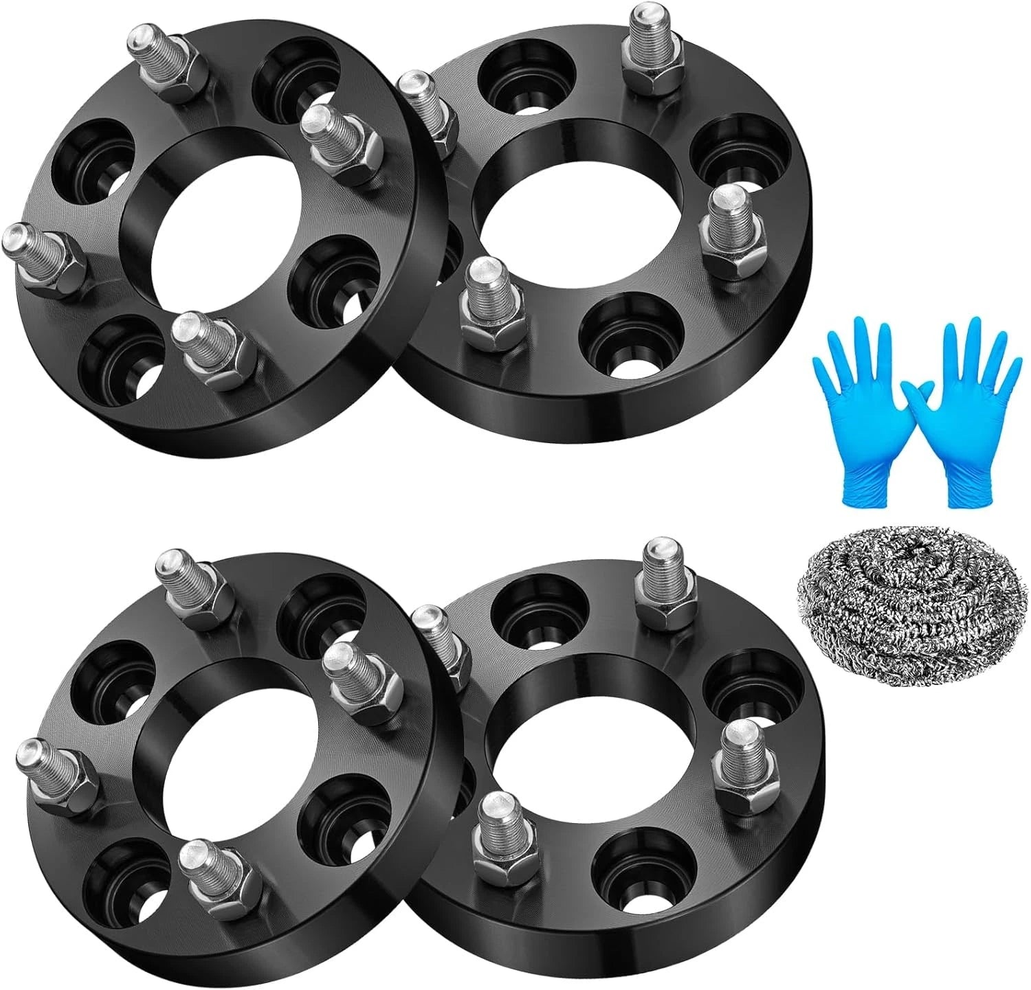 Set of 4 Wheel Spacers for Club Car EZGO Golf Cart (1 Inch, 4x4, 4x101.6)