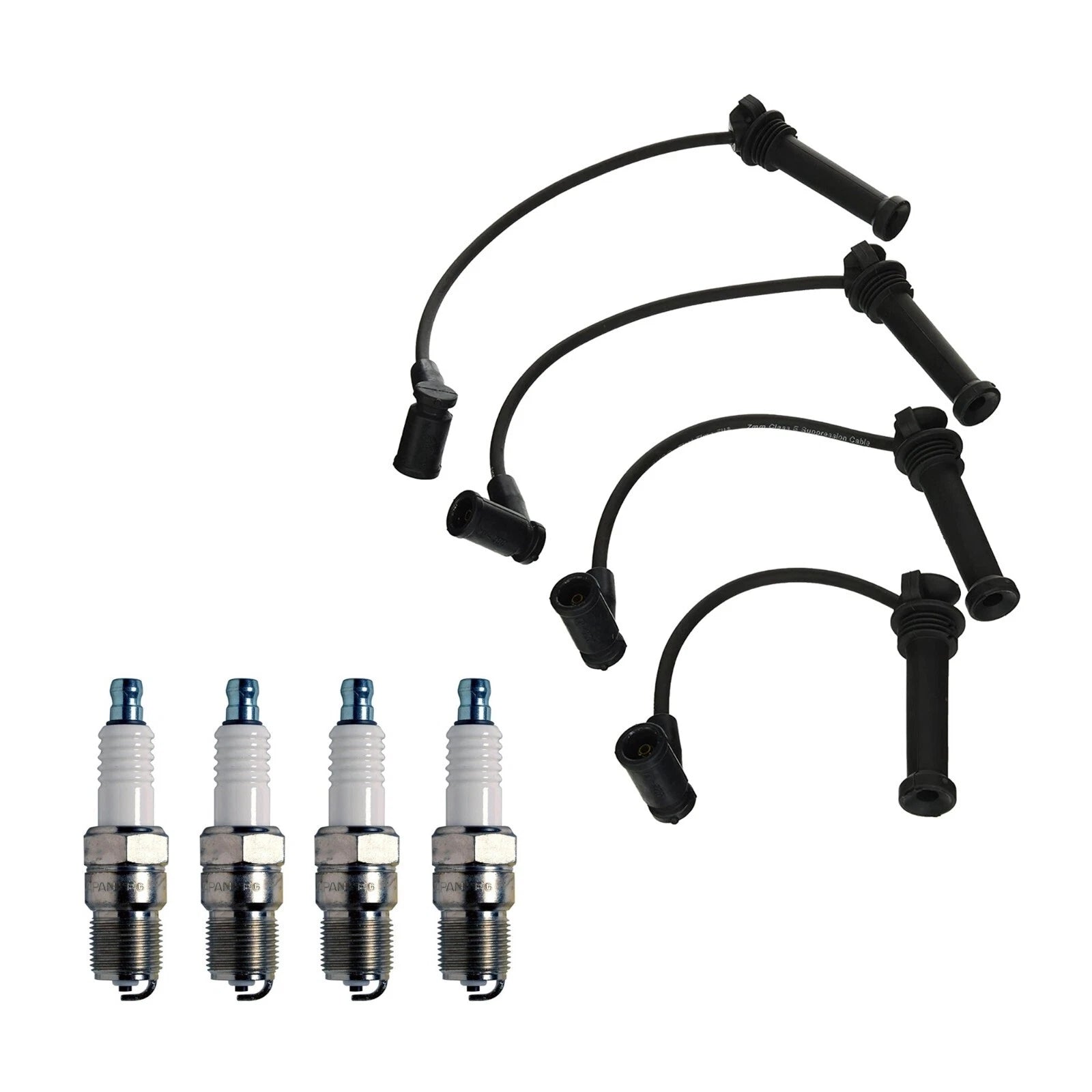 Denso 7mm Wire Set & 4 U-Groove Spark Plugs Kit for Ford Ranger (1998–2000)
