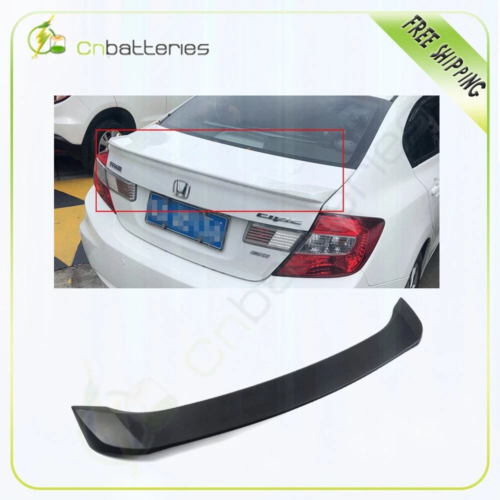 Rear Deck Trunk Lid Spoiler Matte Black for Honda Civic 2012–2015