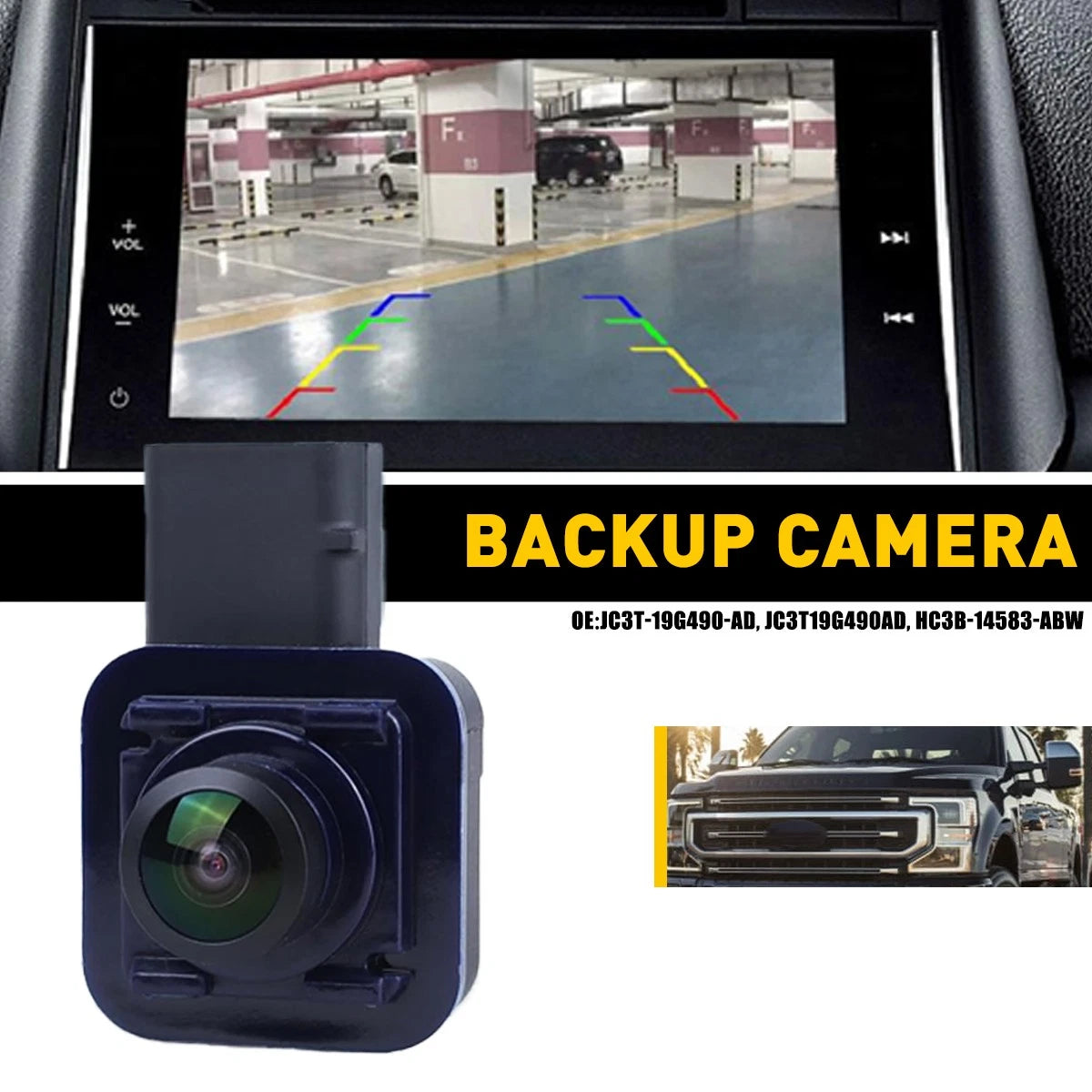 Tail Rear View Backup Camera for Ford Super Duty (2017–2022) JC3T-19G490AD