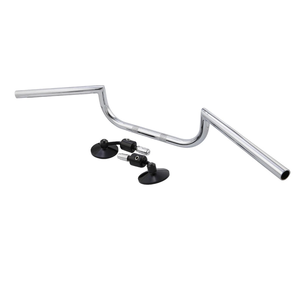Chrome 7/8" 22mm Handlebar & Rear-View Mirrors for Yamaha Cafe Racer