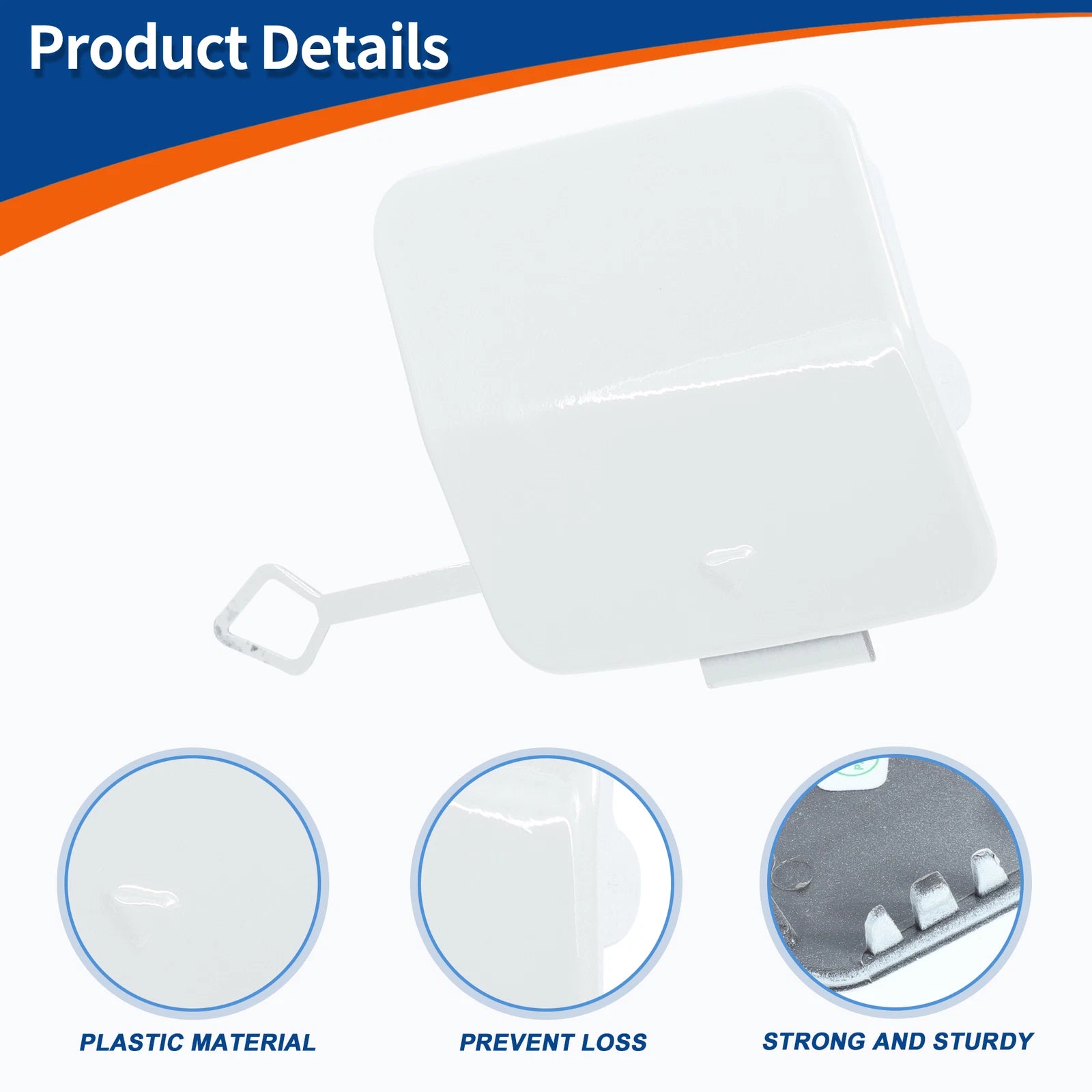Front Tow Hook Cover for BMW 1 Series F20 (2012–2019) No. 51117292947 Pure White