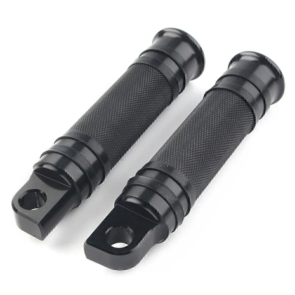 Black Aluminum Foot Pegs for Harley Motorcycle (Fits Various Models)
