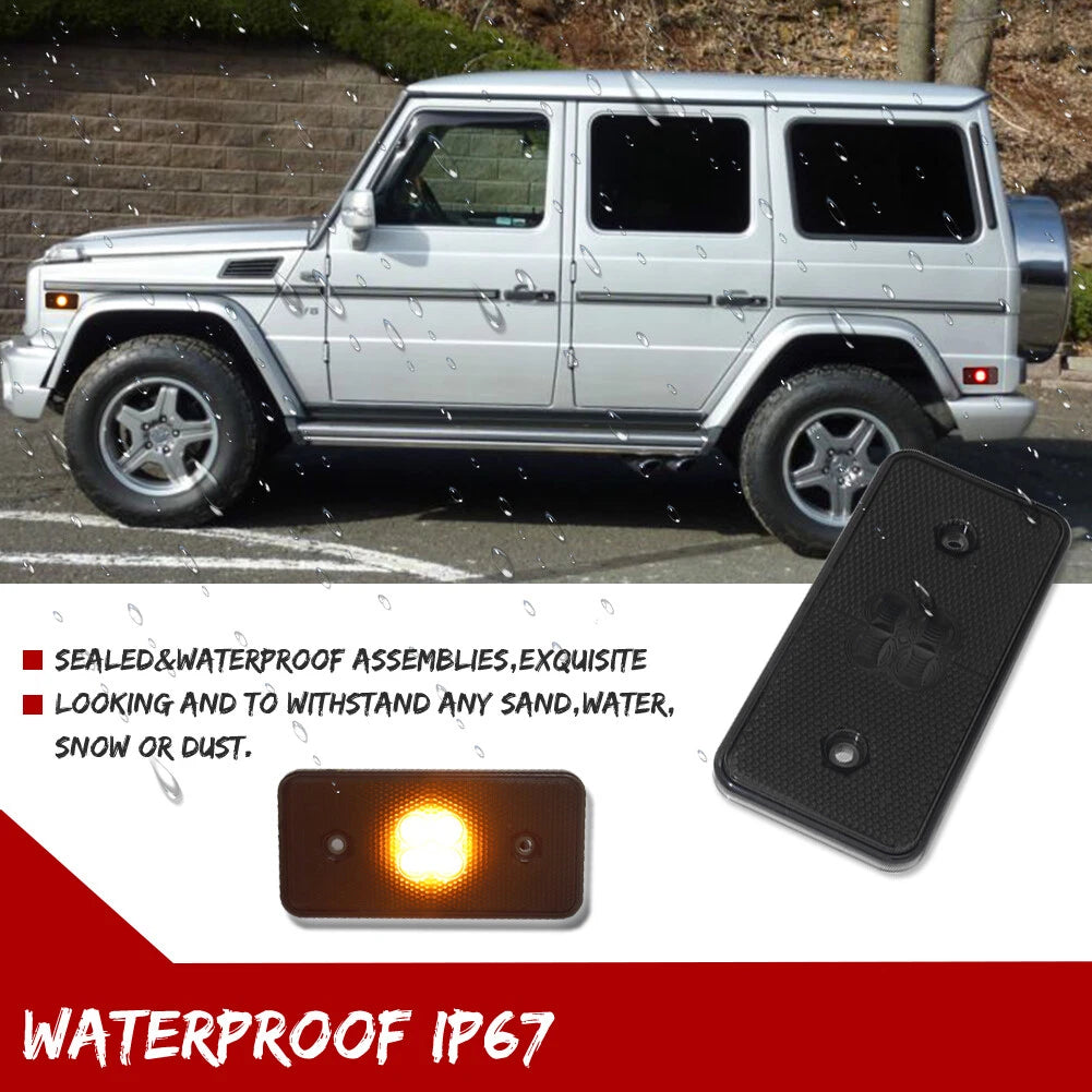 Smoked LED Front Side Marker Lights for Benz G-Class (2002–2014)