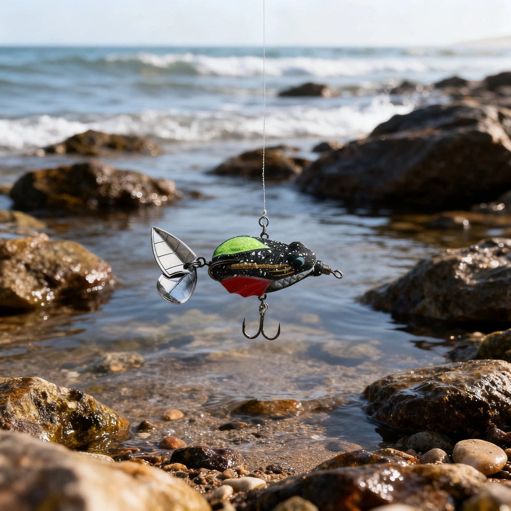 Thunder Frog Lure 4.5cm with Dual Hooks for Effective Topwater Fishing