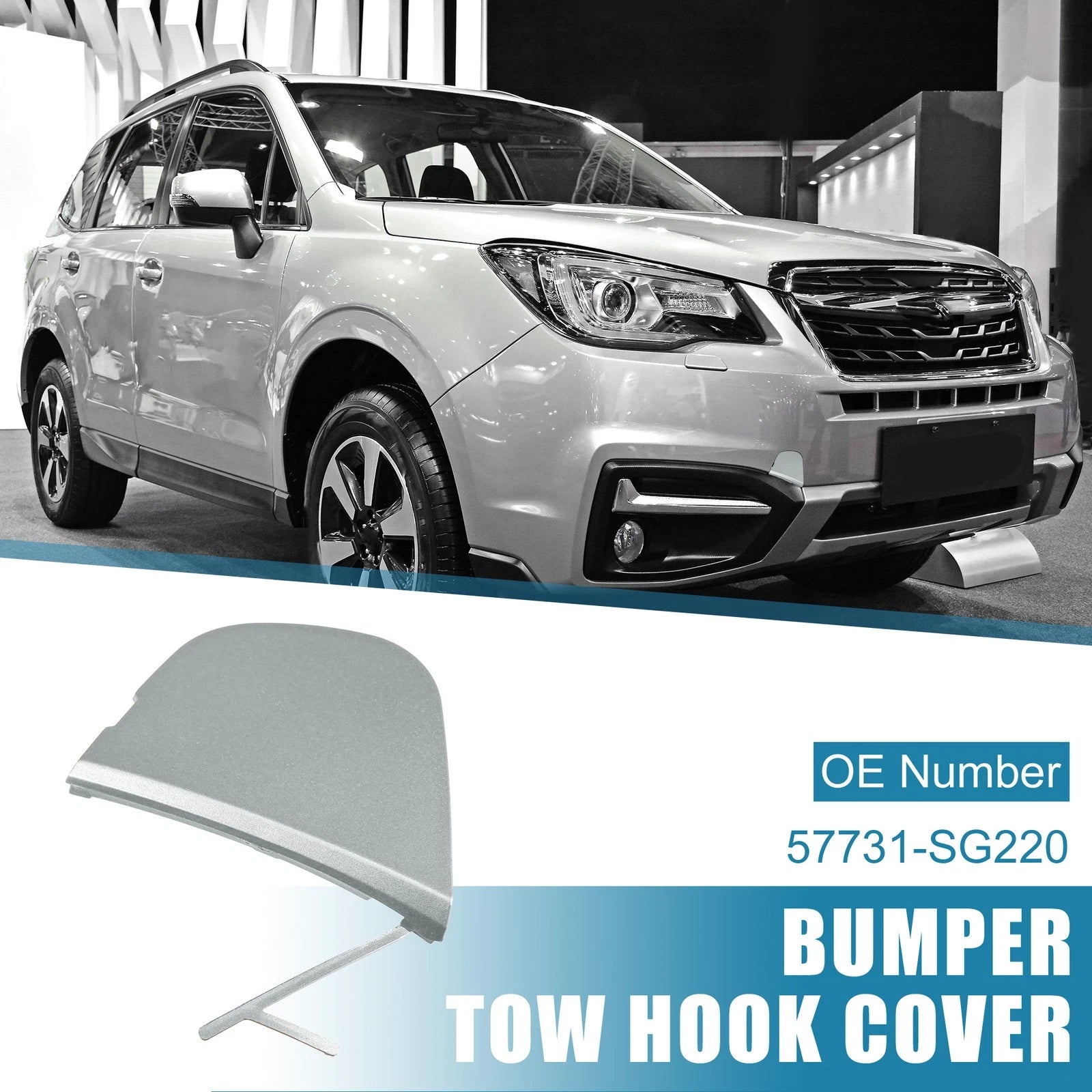Front Right Bumper Tow Hook Cap Cover for Subaru Forester (2016–2018) 57731-SG220