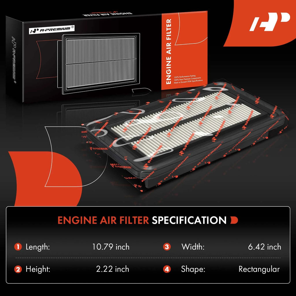 2X Engine Air Filter for Honda Civic (2006-2011) Element (2007-2011)
