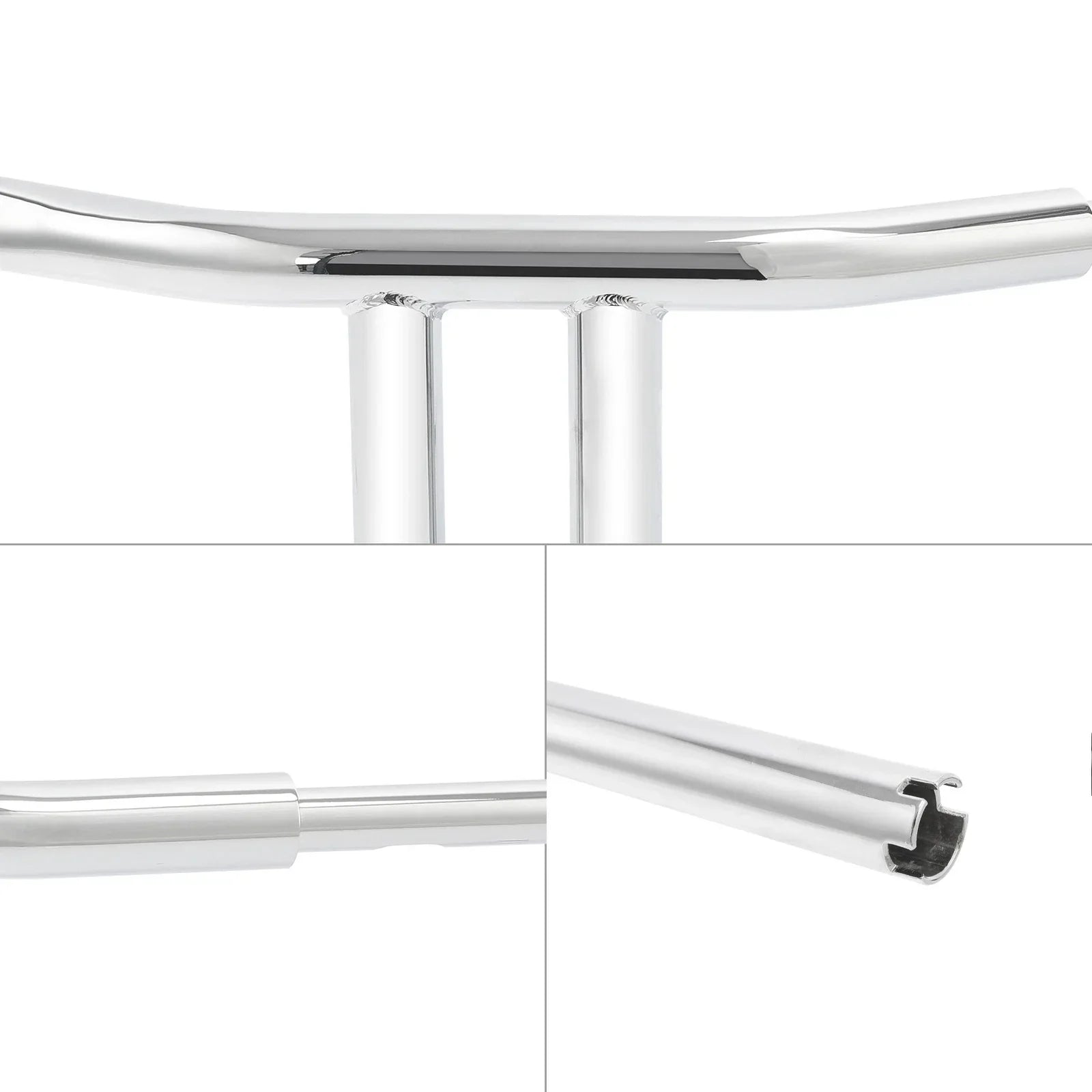 Chrome 10 Rise T-Bar Handlebar 1.5 in for Harley Softail Custom (2018 - 2024)