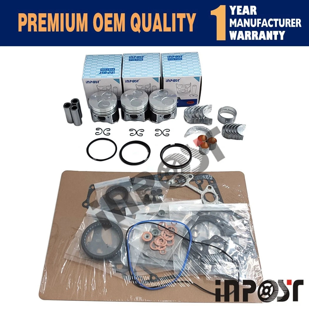 STD D722 Rebuild Kit Full Gasket Piston Ring Bearing Set for Kubota (67MM)