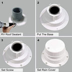 Vent Cap for RV Trailer Boat Camper (13.4CM Diameter)