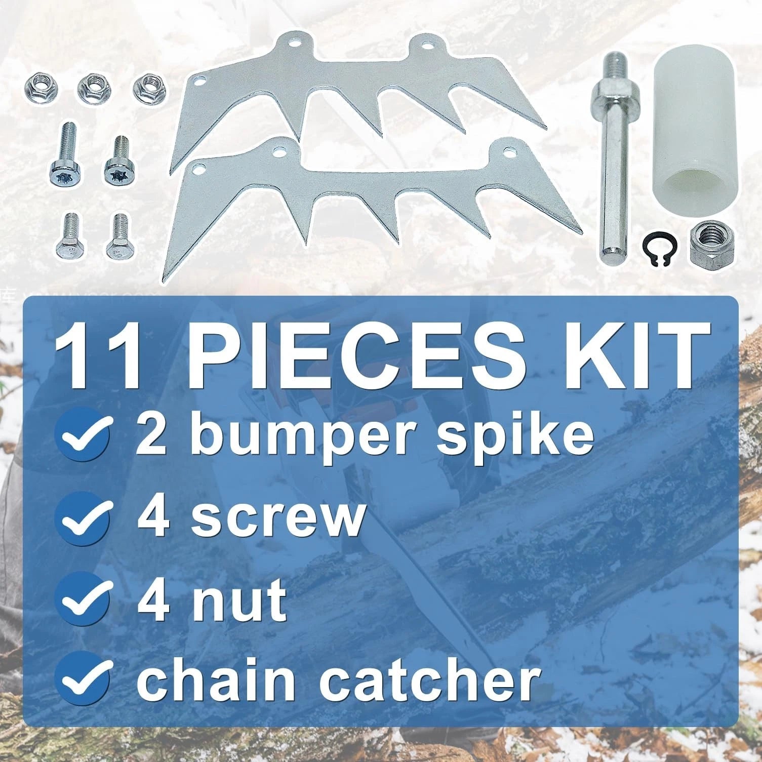 Wood Insert Teeth Guard and Chain Catcher Kit for MS660 MS460 MS440 (2004–2023)