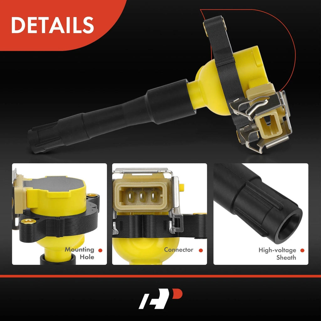6X Yellow Ignition Coil Pack for BMW E46 320i 330i X5 Z3 M3 (1998–2006)