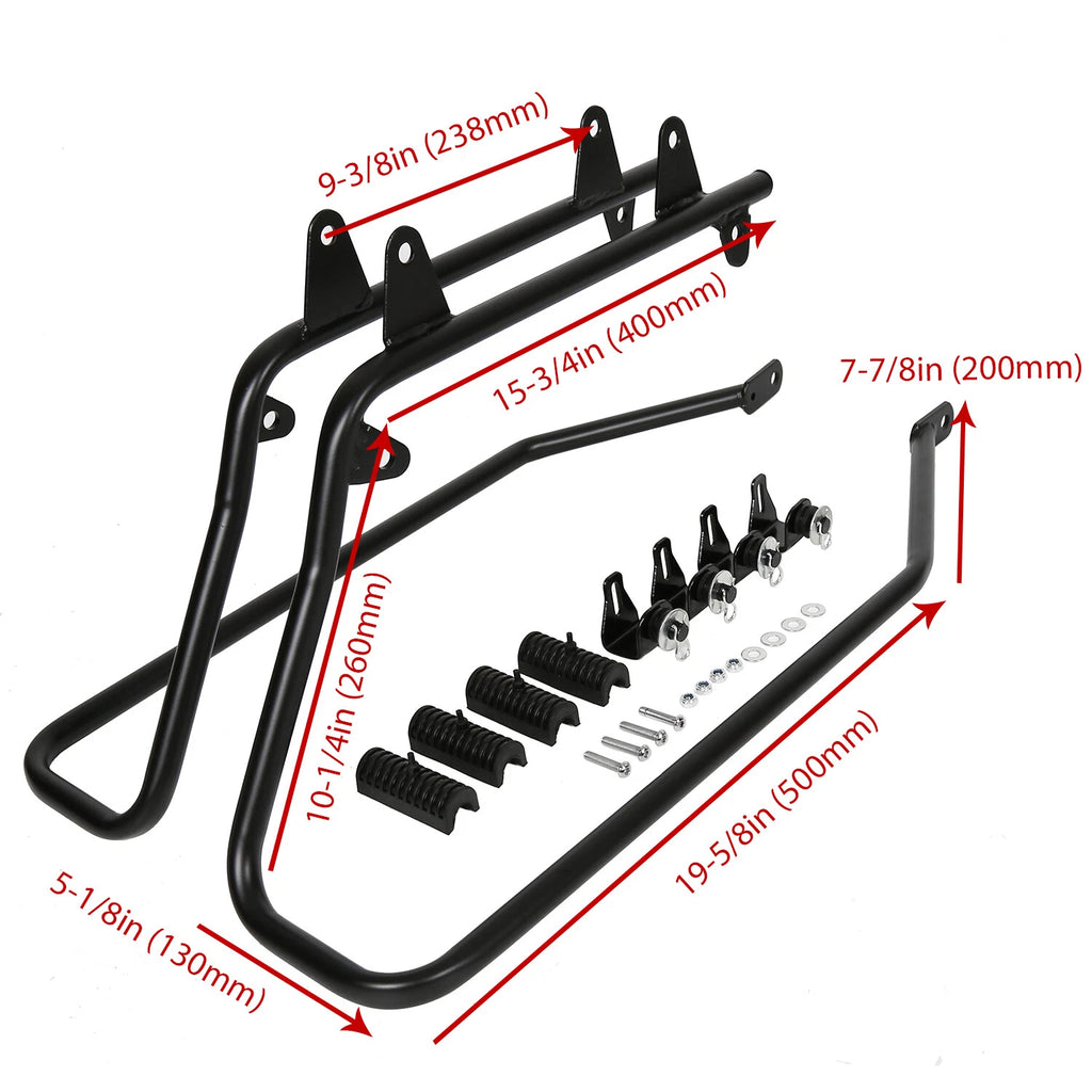 Saddlebag Conversion Brackets for Harley Softail (5" Stretched)