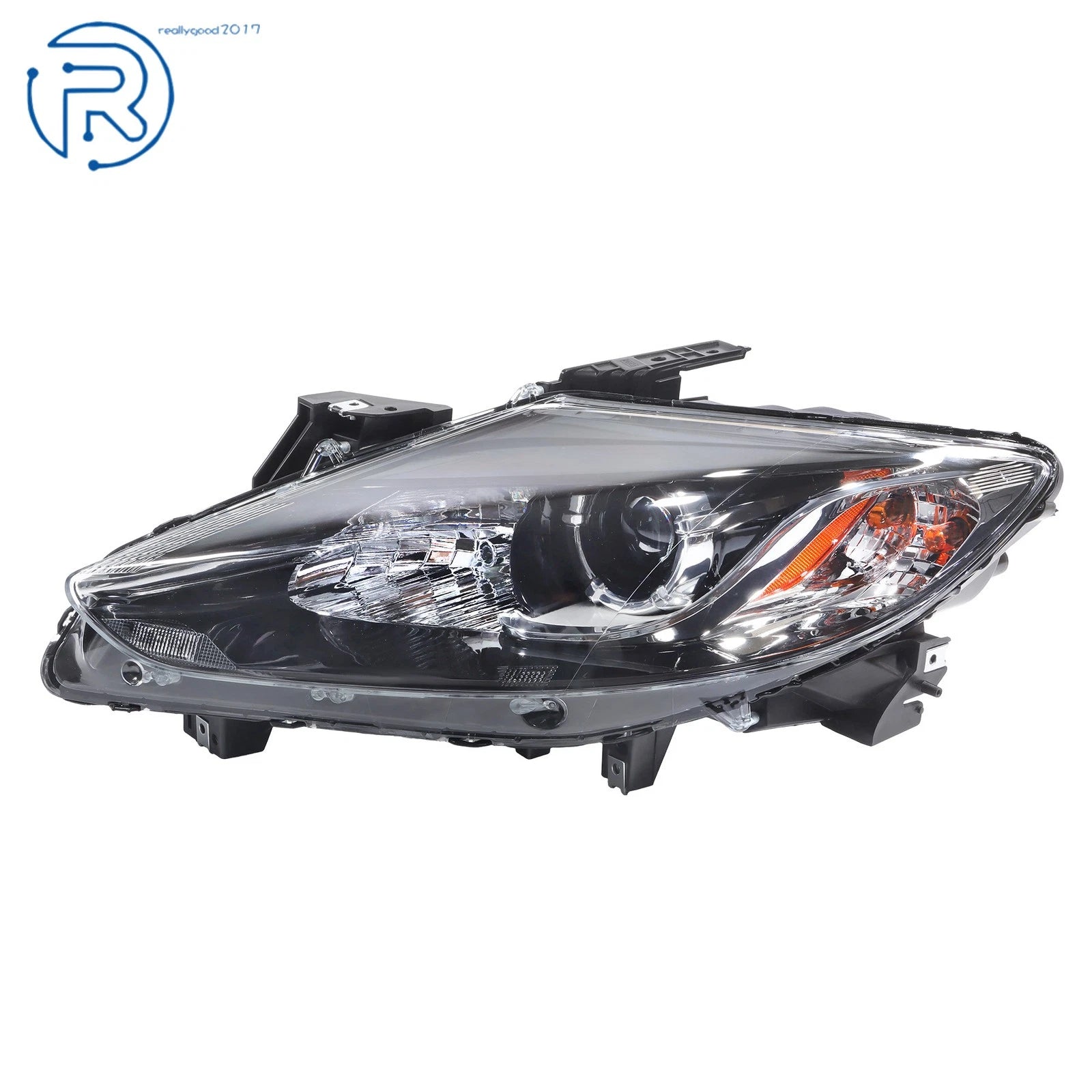 Clear Lens Halogen Headlight for Mazda CX-9 (2013–2015) Black Housing Driver Side