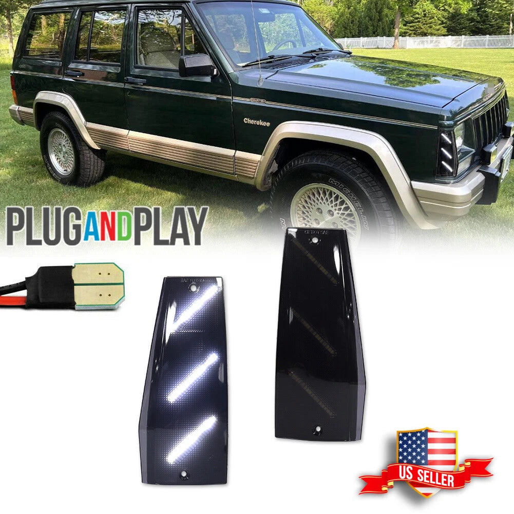 Smoke White LED Side Marker Lamp for Jeep Cherokee Comanche Wagoneer (1984–1996)