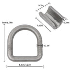 Set of 12 Heavy Duty Weld-On Forged D Rings for Automotive Use