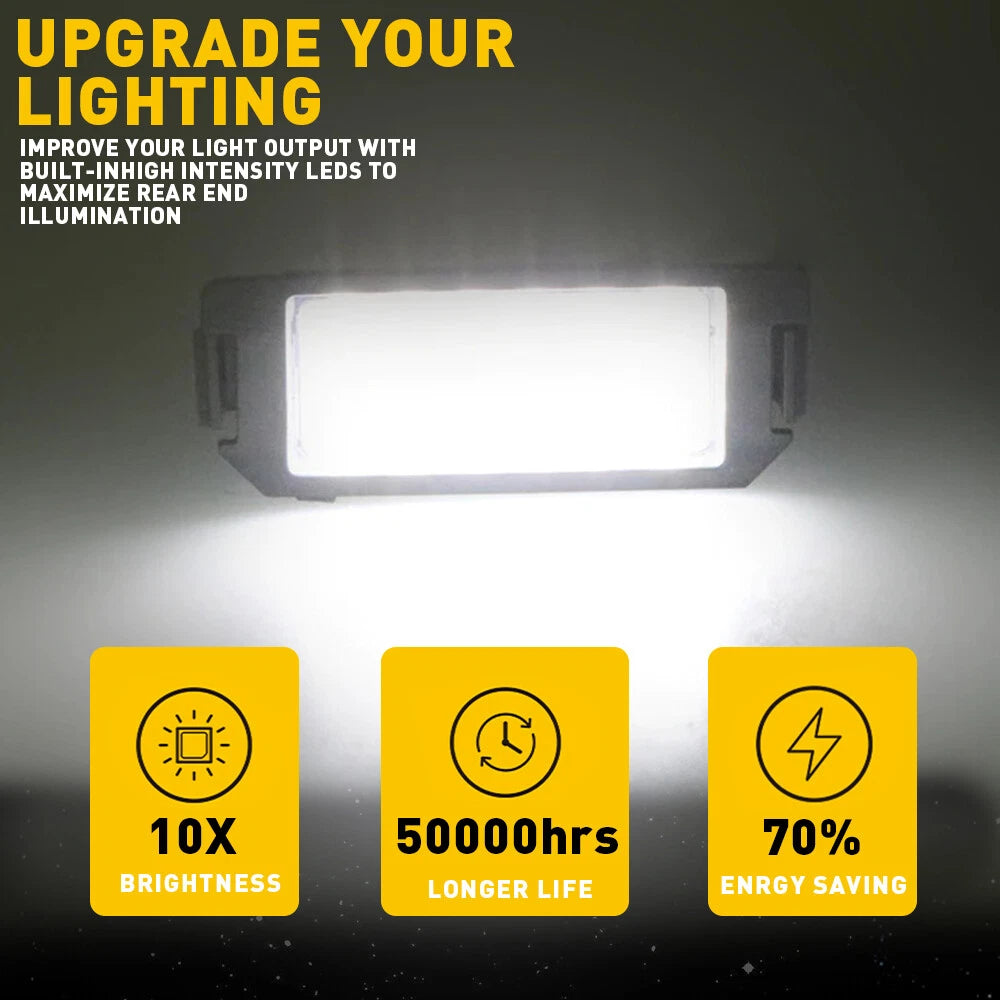 2X Full White LED License Plate Light Kit for Kia Hyundai