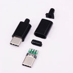 5pcs USB 3.1 Type C Male Plug PCB Board Welding Line with Shell
