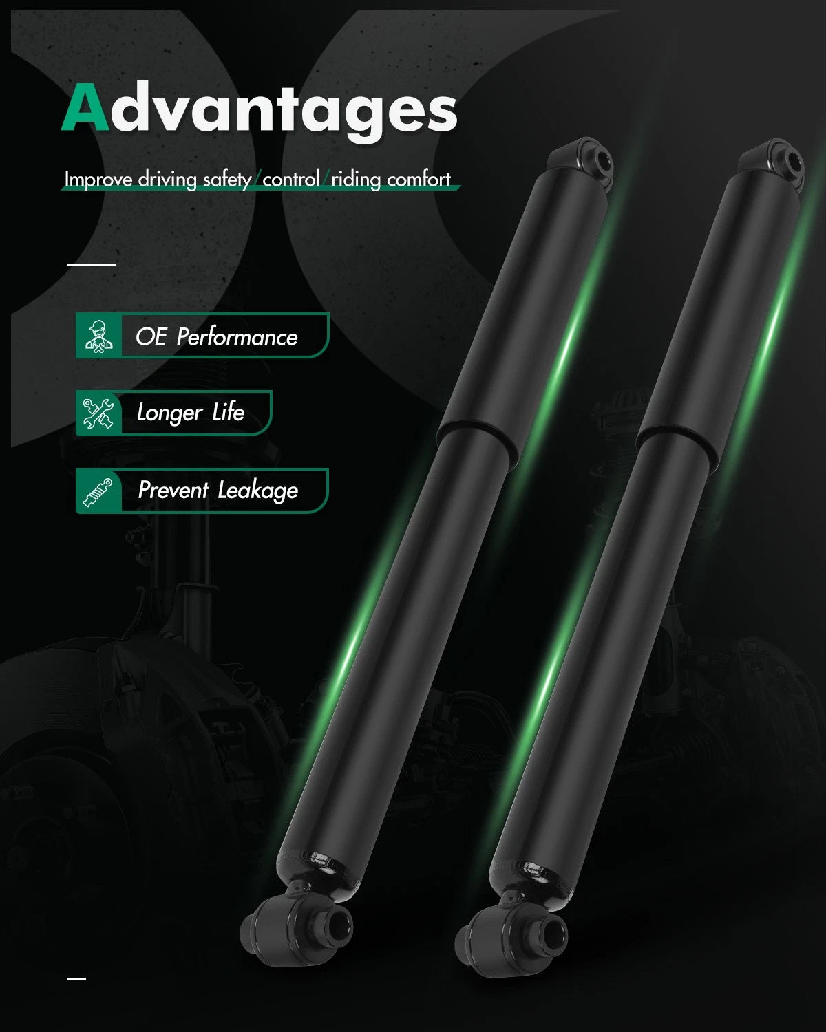 Shocks for Chevy Trailblazer, GMC Envoy, SSR, Rainier, Ascender (2002–2009)