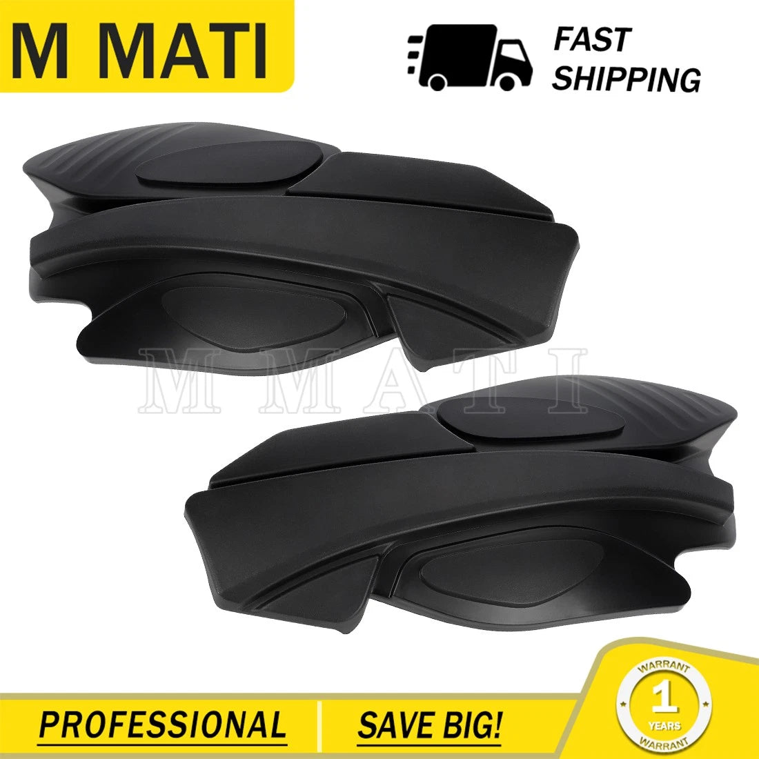 2 Black Hand/Wind Guards 2876846 for Polaris ATV Sportsman Scrambler (2014–2023)