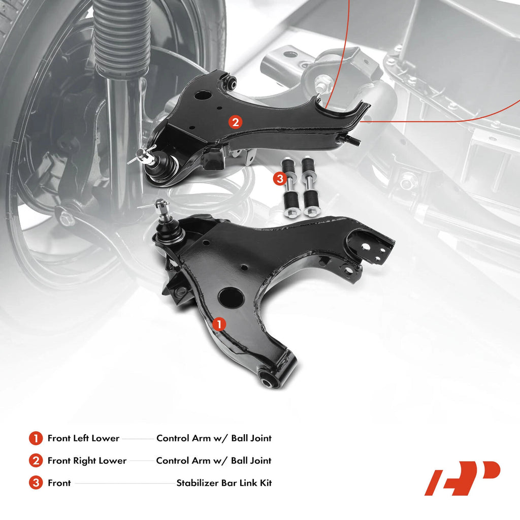 Set of 4 Front Lower Control Arm Ball Joints for Nissan Xterra (2000–2004)