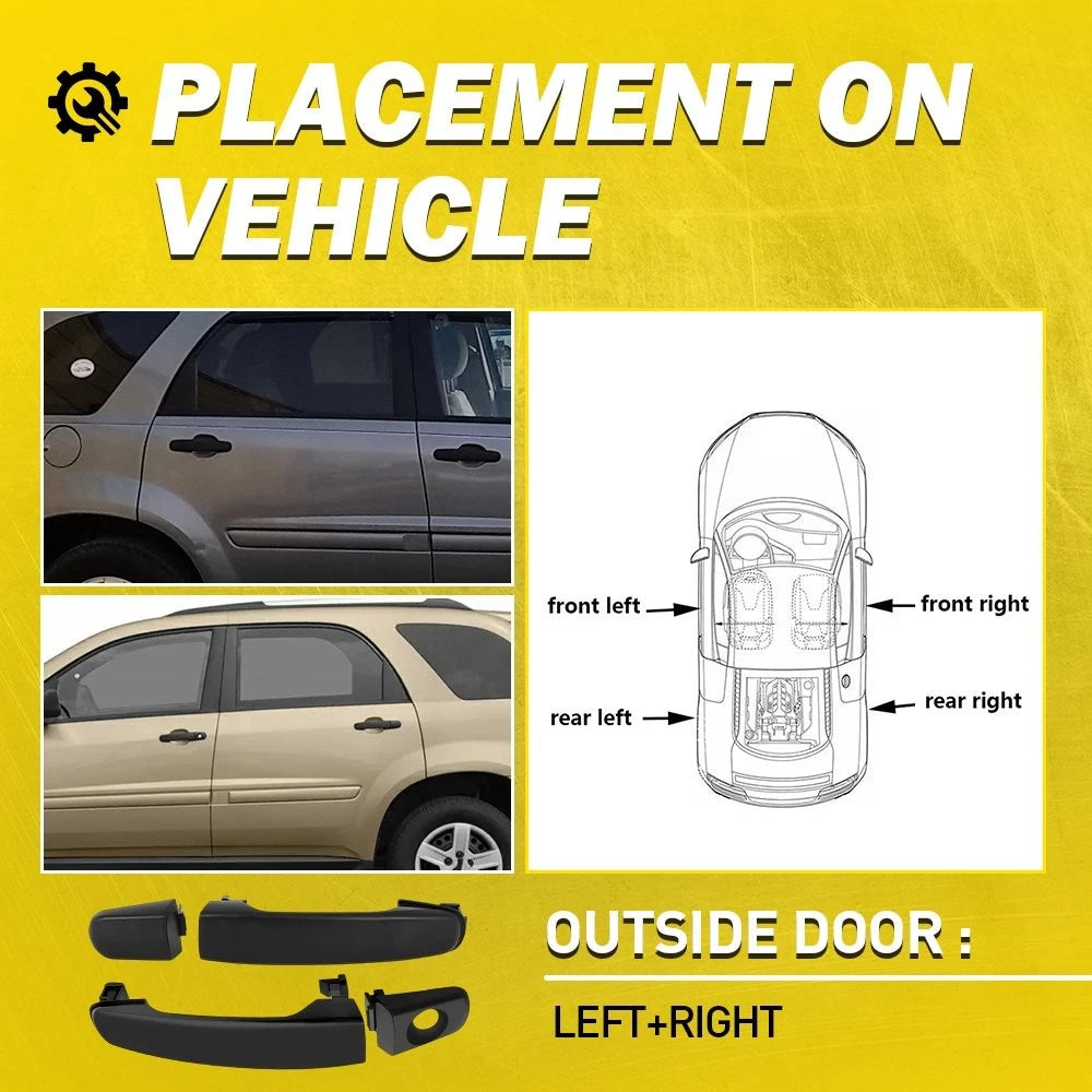 4X Exterior Door Handle for Chevy Equinox (2005–2012) EPY