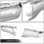 Chrome Rear Bumper End Caps Pair for Ford Ranger (2019–2023) w/ Sensor Holes