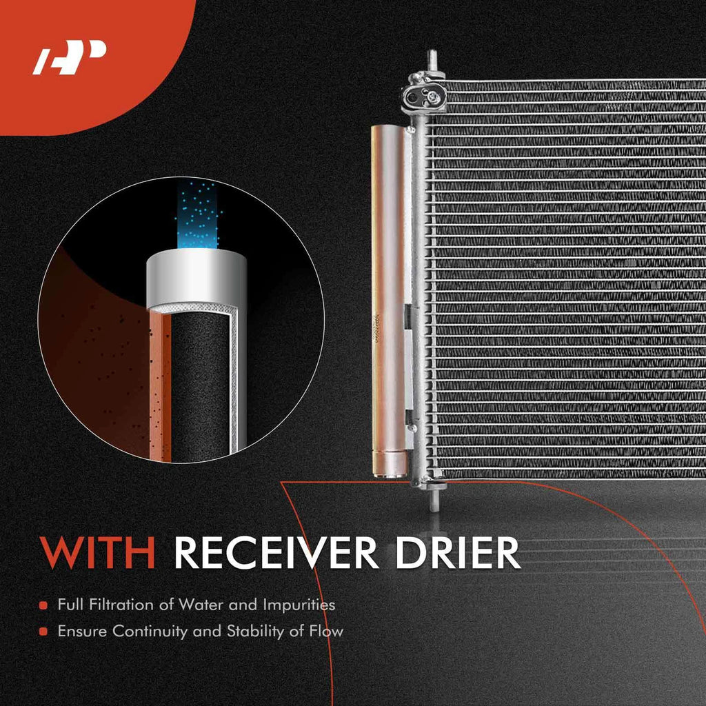 2Pc Aluminum Radiator & AC Condenser for Honda Accord (2014–2015)
