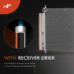 2Pc Aluminum Radiator & AC Condenser for Honda Accord (2014–2015)