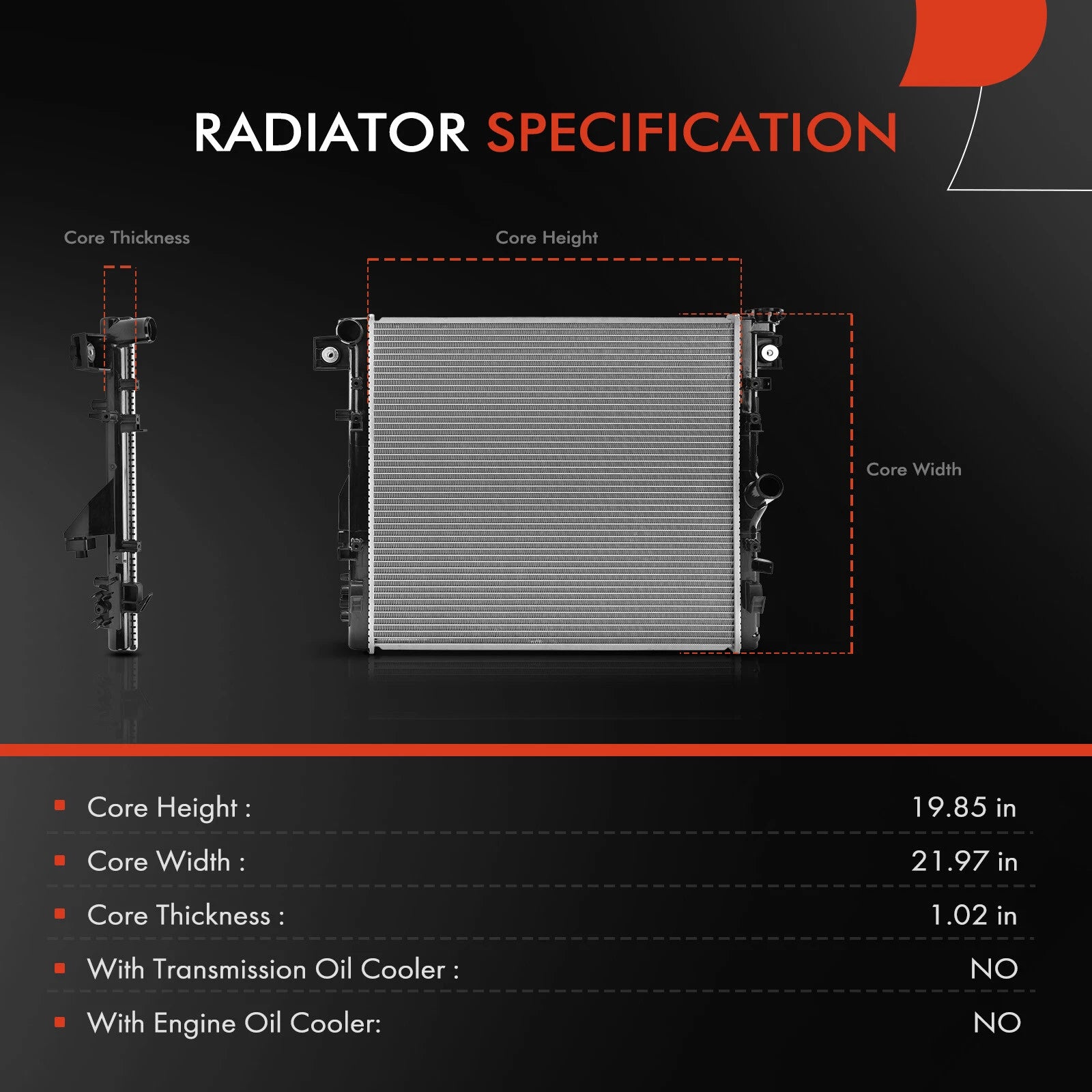 Radiator for Jeep Wrangler (2007-2018)
