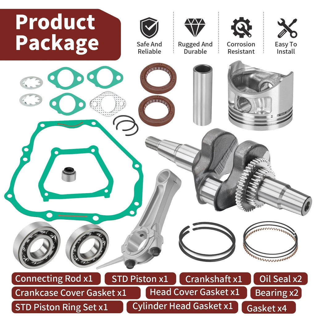 Crankshaft Connecting Rod Piston Gasket Seal for Yamaha G21 G22 G27 G28 (2000–2023)