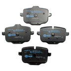 Set of 4 Hella Low-Metallic Brake Pads w/ Clips for BMW F06 F10 F12 F13 (2012–2017)