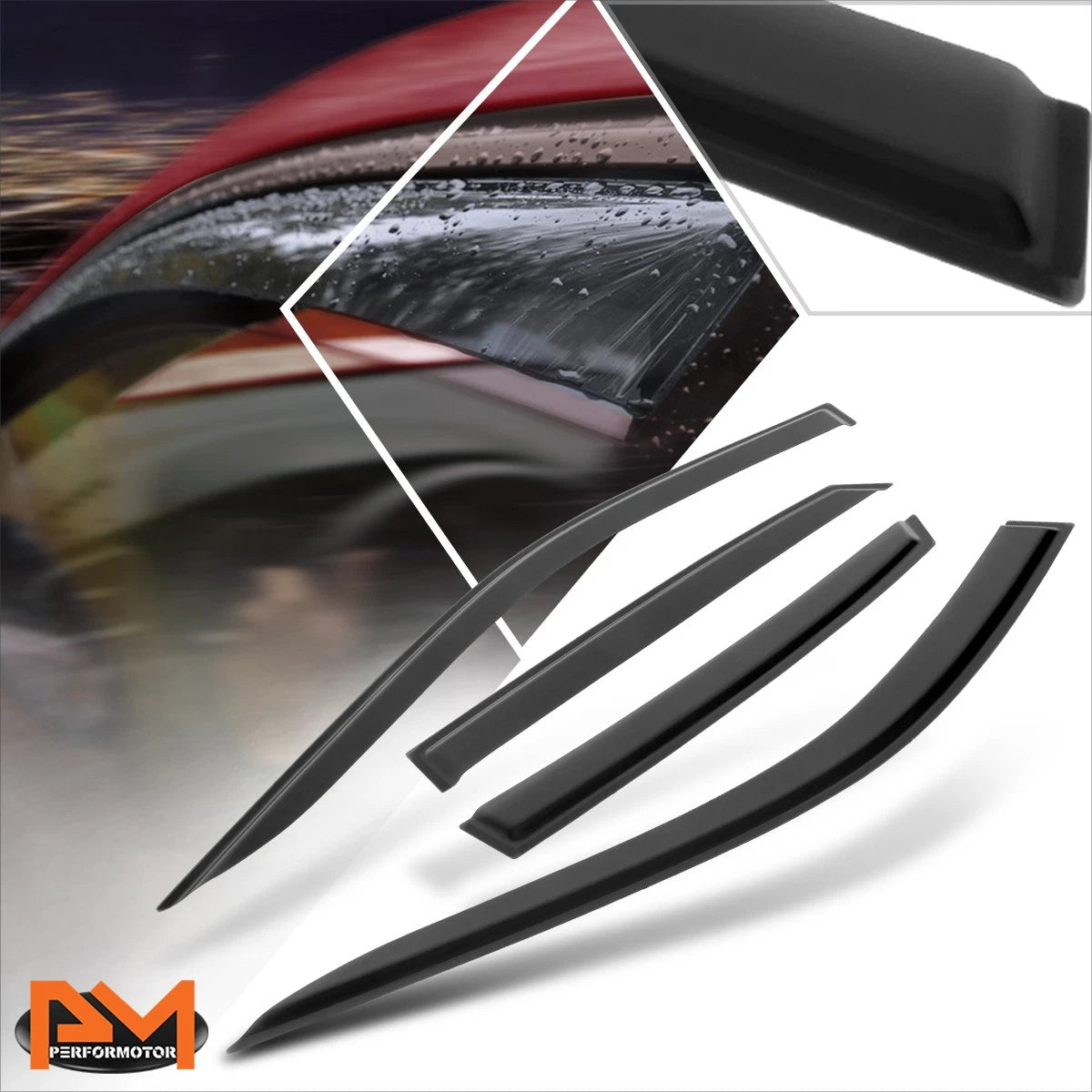 Set of 4 Tape-on Window Visors for Honda Civic Sedan (2022–2024)