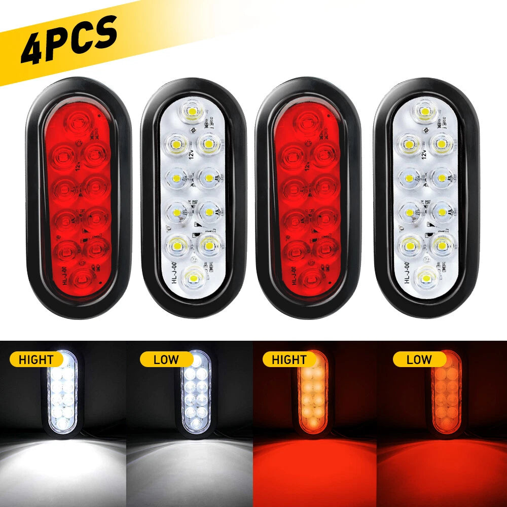 10 LED Oval Trailer Lights for Truck (DOT Approved)