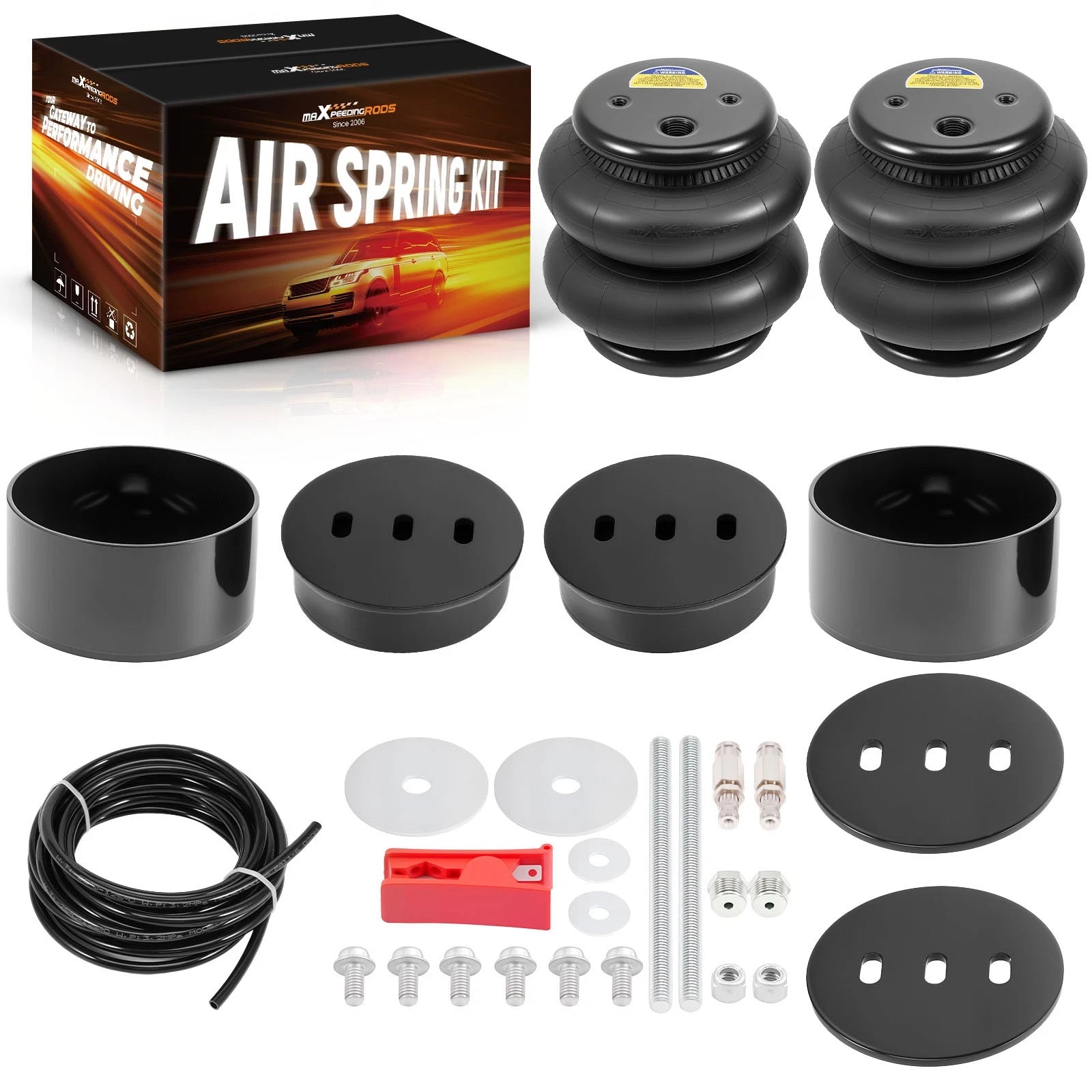 Rear Air Ride Suspension Bags Bracket Kit for Chevrolet Malibu (1964–1972)