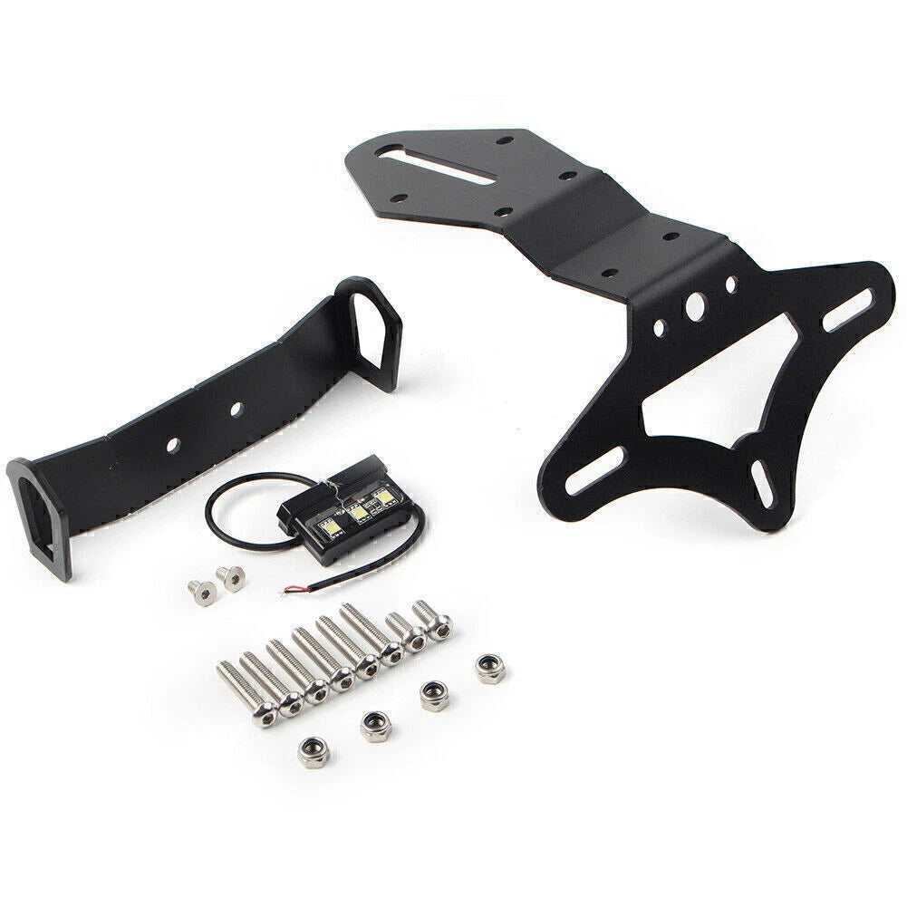 Set of 1 Black Fender Eliminator Kit License Plate Holder for Kawasaki ZX-10R (2016–2020)