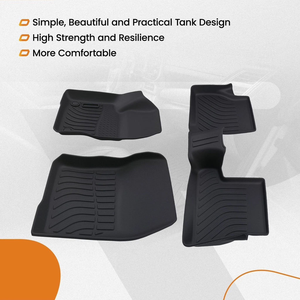All Weather Floor Mats Liner TPE for Ford Focus (2012–2018) Black