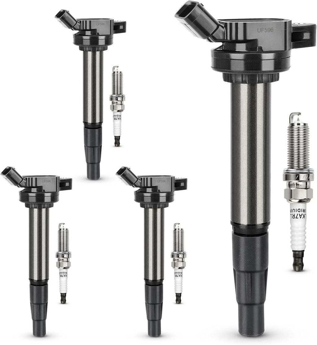 Set of Spark Plugs and Ignition Coil Packs for 2010–2015 Toyota Prius 1.8L