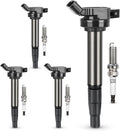 Set of Spark Plugs and Ignition Coil Packs for 2010–2015 Toyota Prius 1.8L