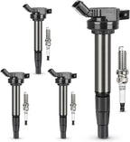 Set of Spark Plugs and Ignition Coil Packs for 2010–2015 Toyota Prius 1.8L