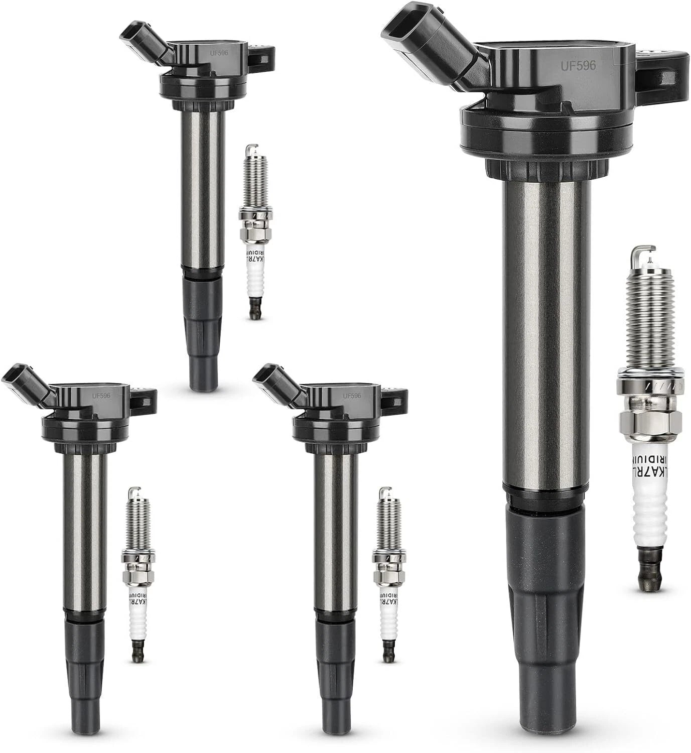 Set of Spark Plugs and Ignition Coil Packs for 2010–2015 Toyota Prius 1.8L