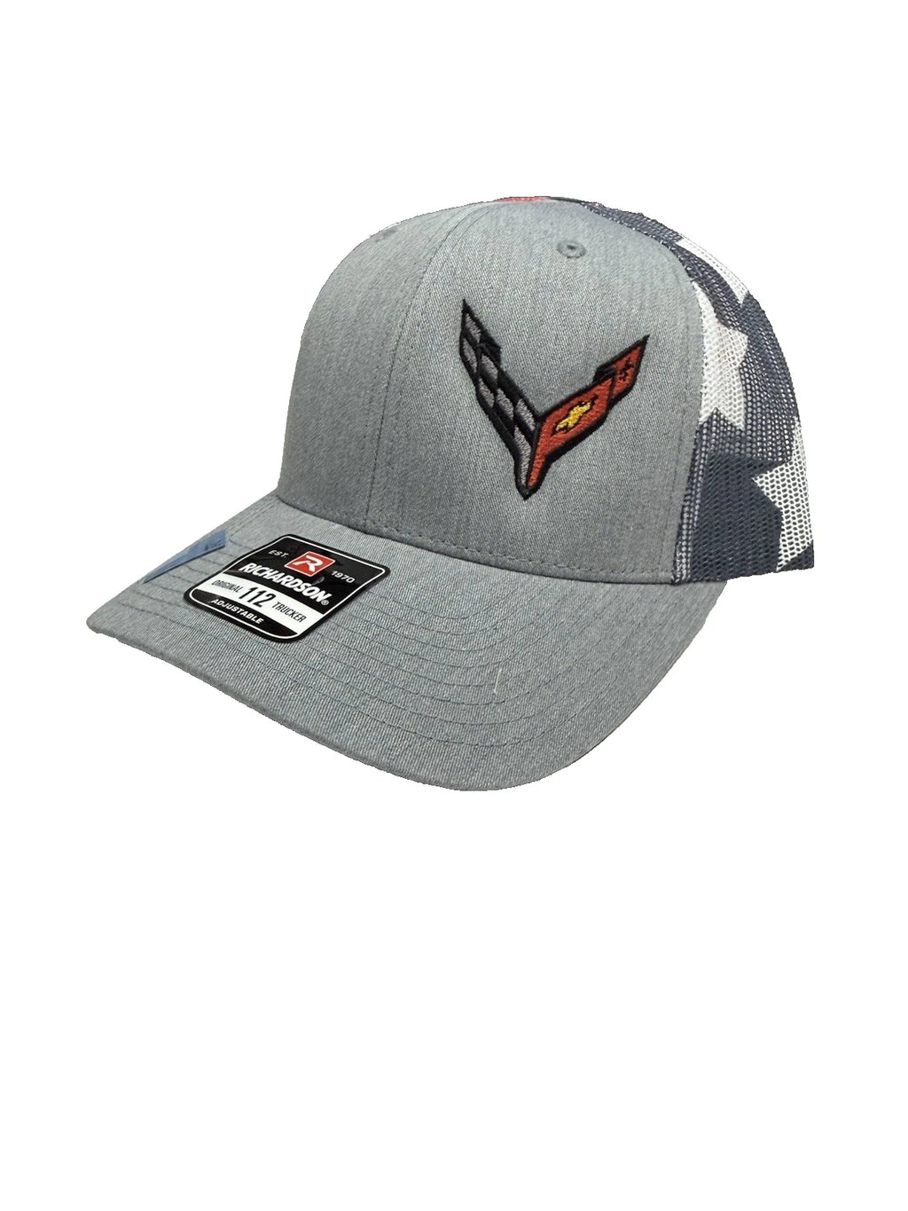 Licensed Snap Back Hat Cap with American Flag Backing for Chevrolet Corvette C8 (2020–2025)