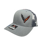 Licensed Snap Back Hat Cap with American Flag Backing for Chevrolet Corvette C8 (2020–2025)