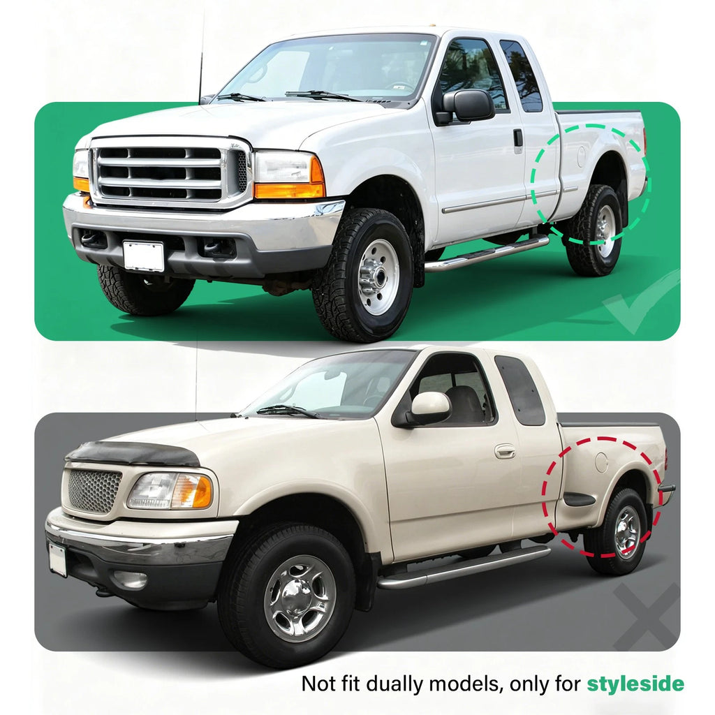 4X Fender Flares for Ford F250 F350 SuperDuty (1999–2007) Wheel Pocket Rivet Style