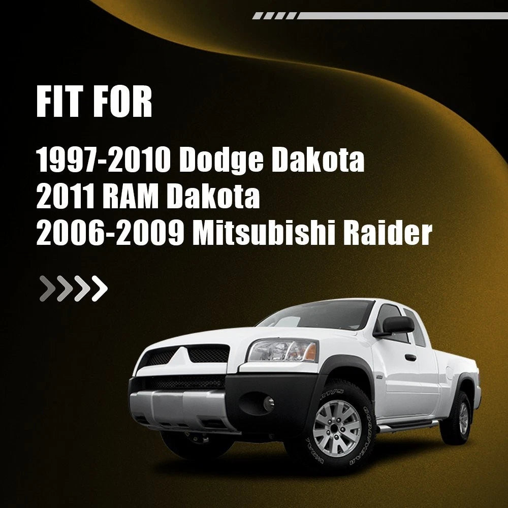 2X Black Rear License Plate Lamp Light Cover for Dodge Dakota (1997–2010)