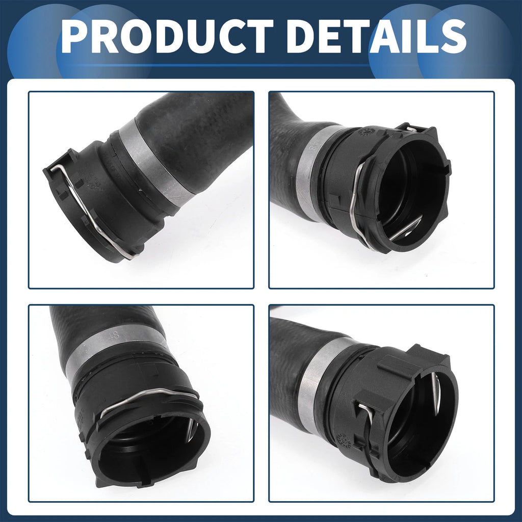 Radiator Hose for Audi Q5 3.0L (2013–2017) No. 8R0121101C Black 1 Pc