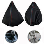 Set Gear Shift Knob and Handbrake Gaiter Black PU Leather for 3 Series E36